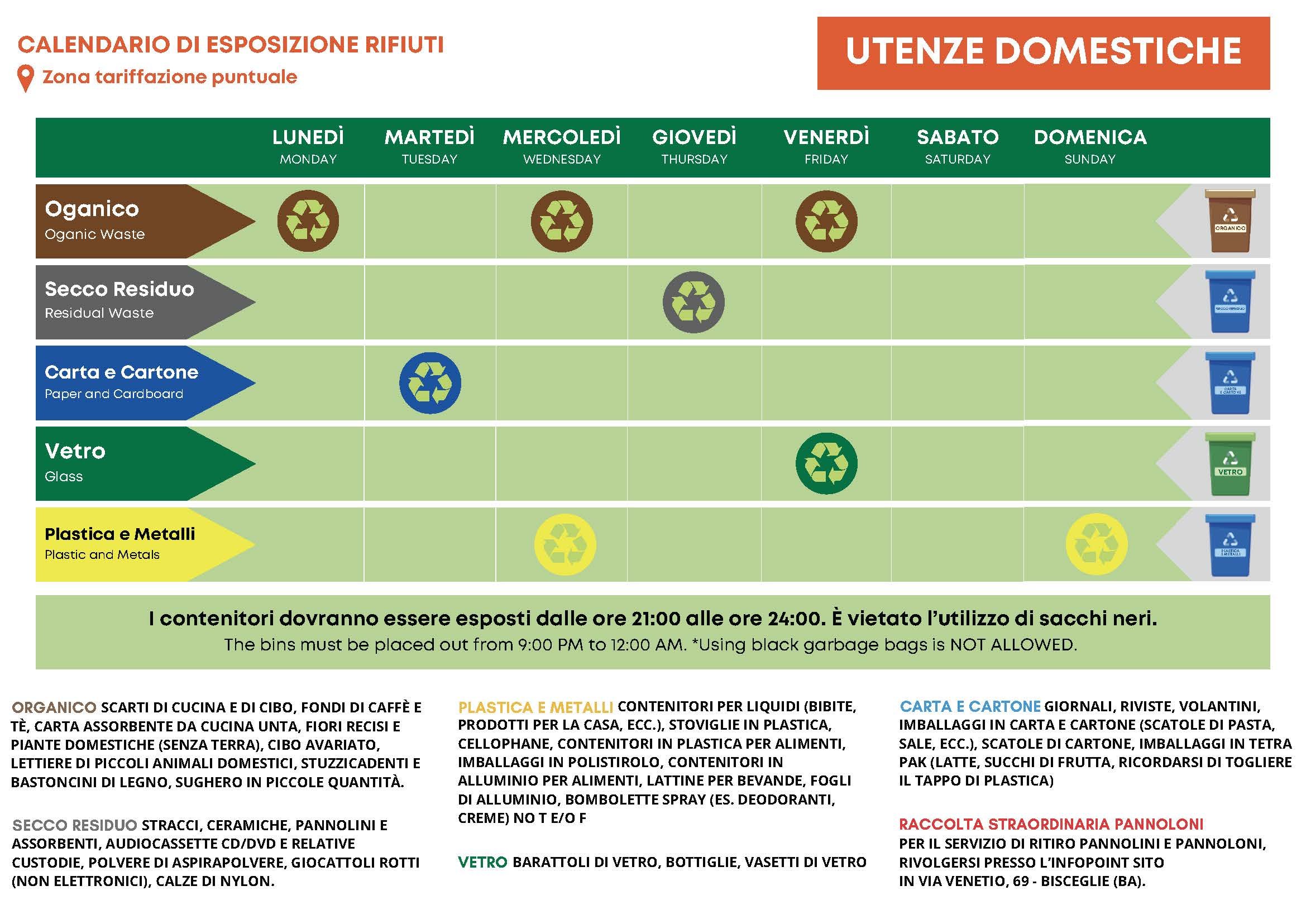 calendario tariffazione puntuale