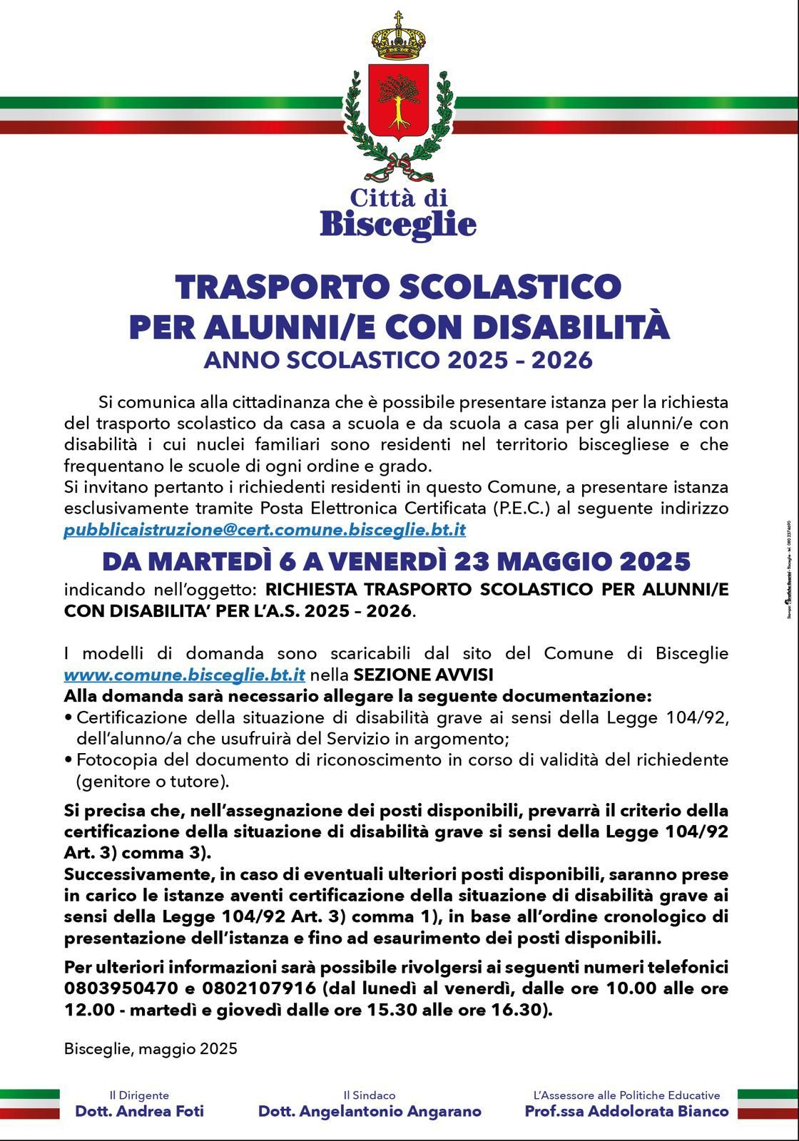 trasporto alunni